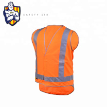 Venta caliente chaleco de alta visibilidad en chaleco de seguridad reflectante colorido 100% poliéster con EN20471